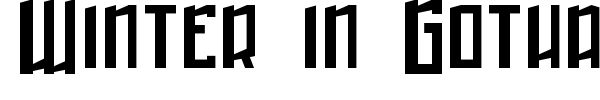 Winter in Gotham font preview